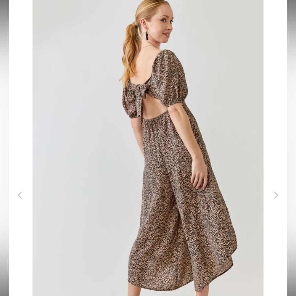 Cropped pant short sleeve jumpsuit